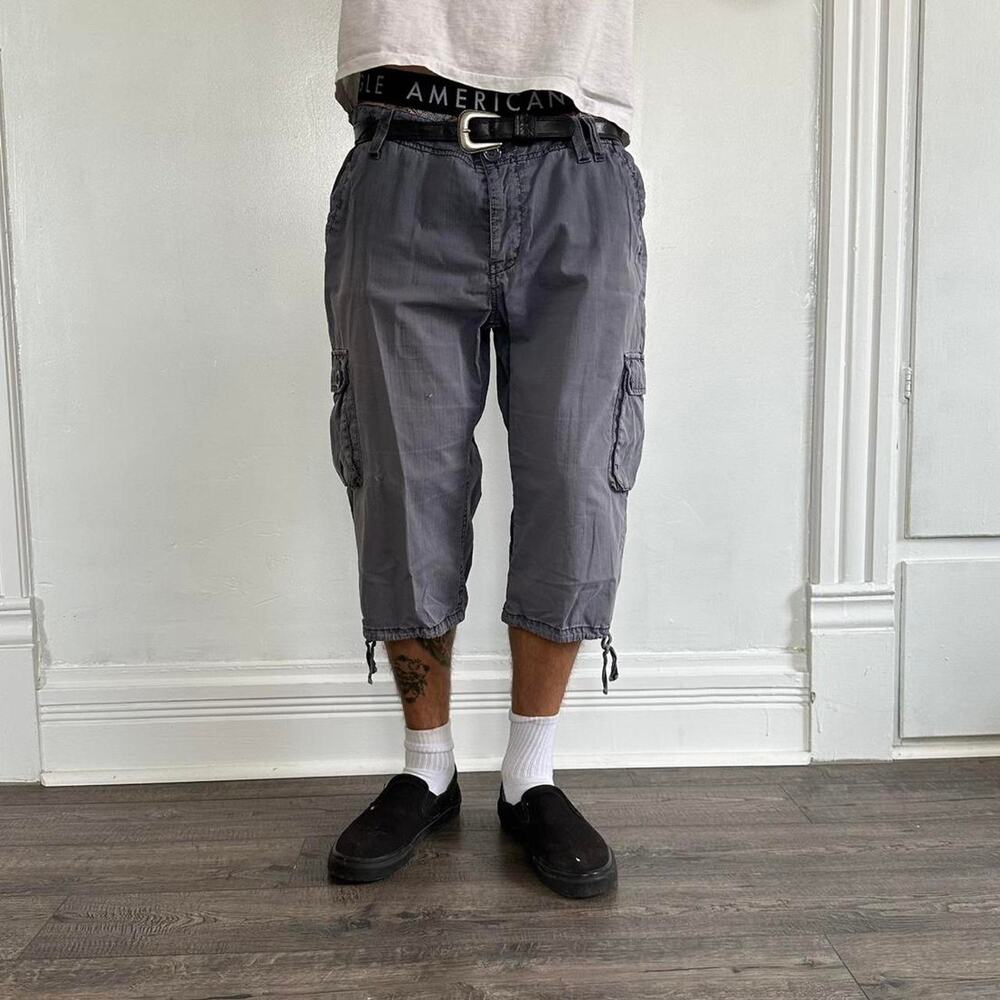 Vintage Y2K 00s Cotton Kavu Cargo Tactical Long Shorts Capri